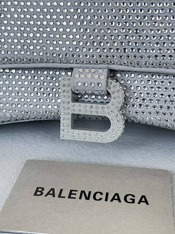 Balenciaga Hourglass Silver 23x14x10cm shoulder bag — AAA Quality Replica
