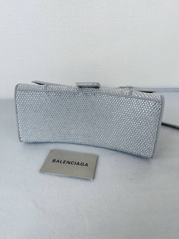 Balenciaga Hourglass Silver 23x14x10cm shoulder bag — AAA Quality Replica