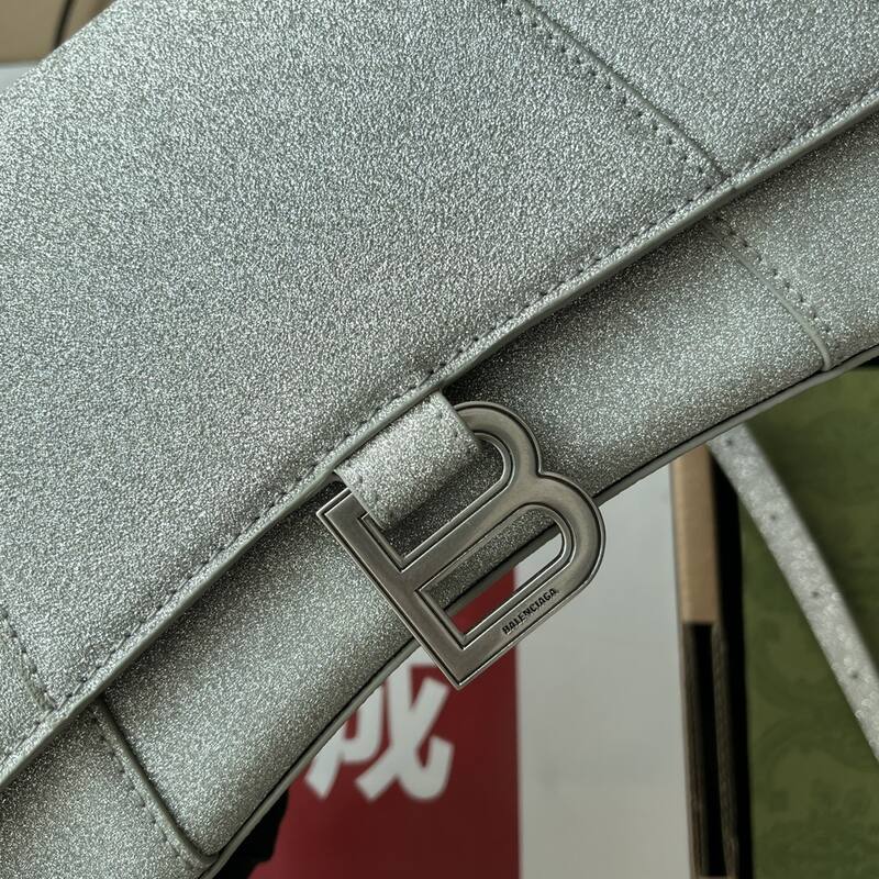 Balenciaga Hourglass Silver 23x14x10cm shoulder bag — Top Quality Replica