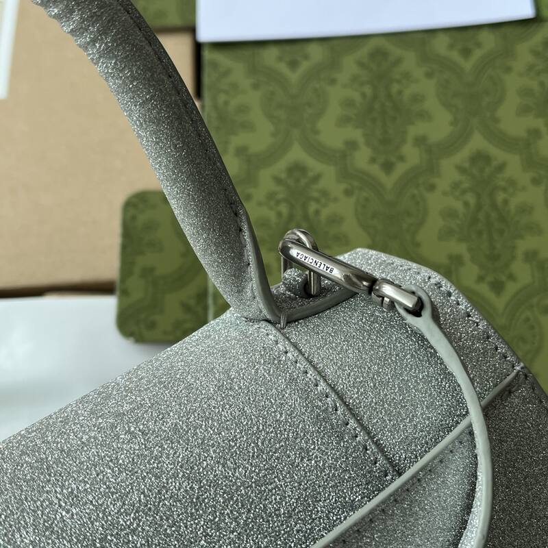Balenciaga Hourglass Silver 23x14x10cm shoulder bag — Top Quality Replica