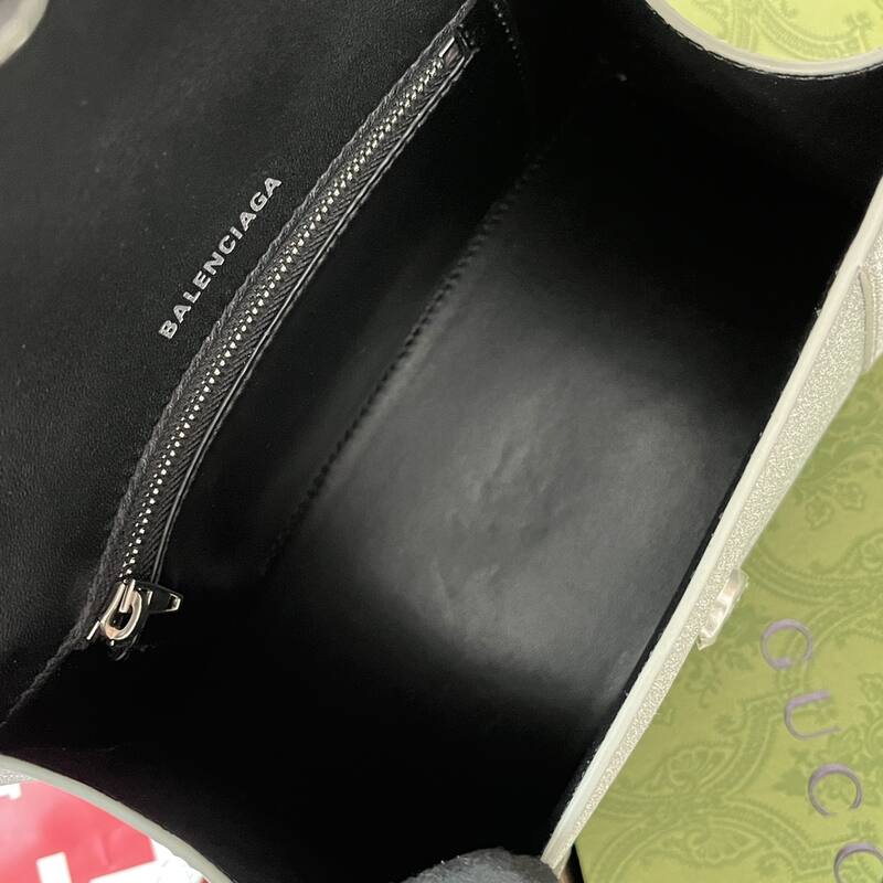 Balenciaga Hourglass Silver 23x14x10cm shoulder bag — Top Quality Replica