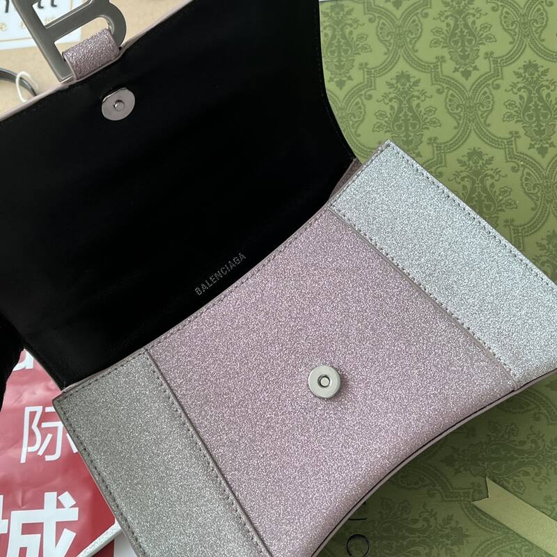 Balenciaga Hourglass Silver 23x14x10cm shoulder bag — AAA Quality Replica