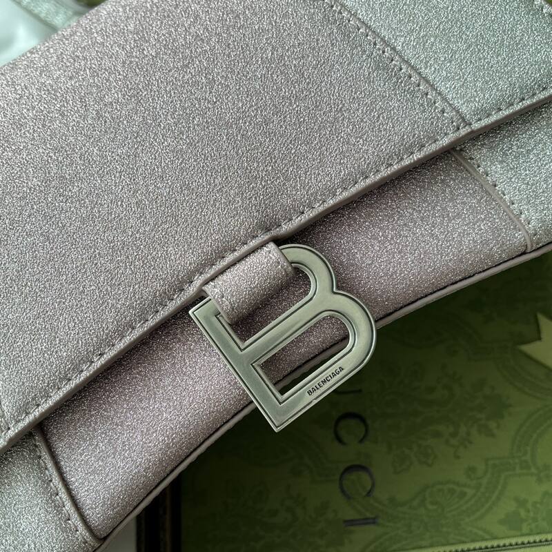Balenciaga Hourglass Silver 23x14x10cm shoulder bag — AAA Quality Replica