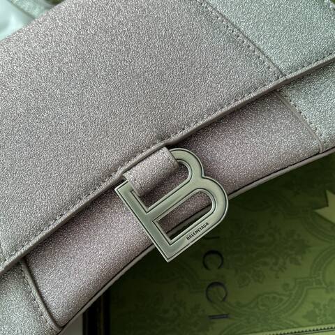 Balenciaga Hourglass Silver 23x14x10cm shoulder bag AAA Quality Replica