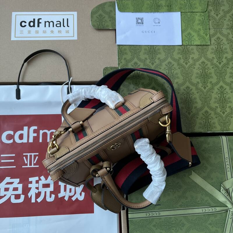 Gucci Diana Beige leather with Web stripe shoulder — Premium Replica