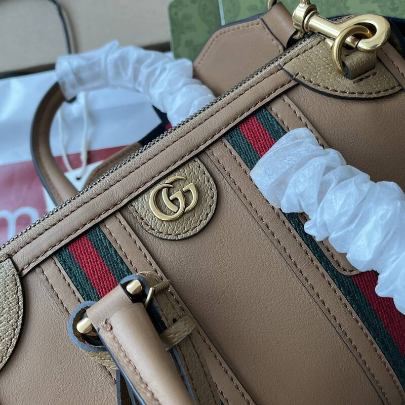 Gucci Diana Beige leather with Web stripe shoulder — Premium Replica