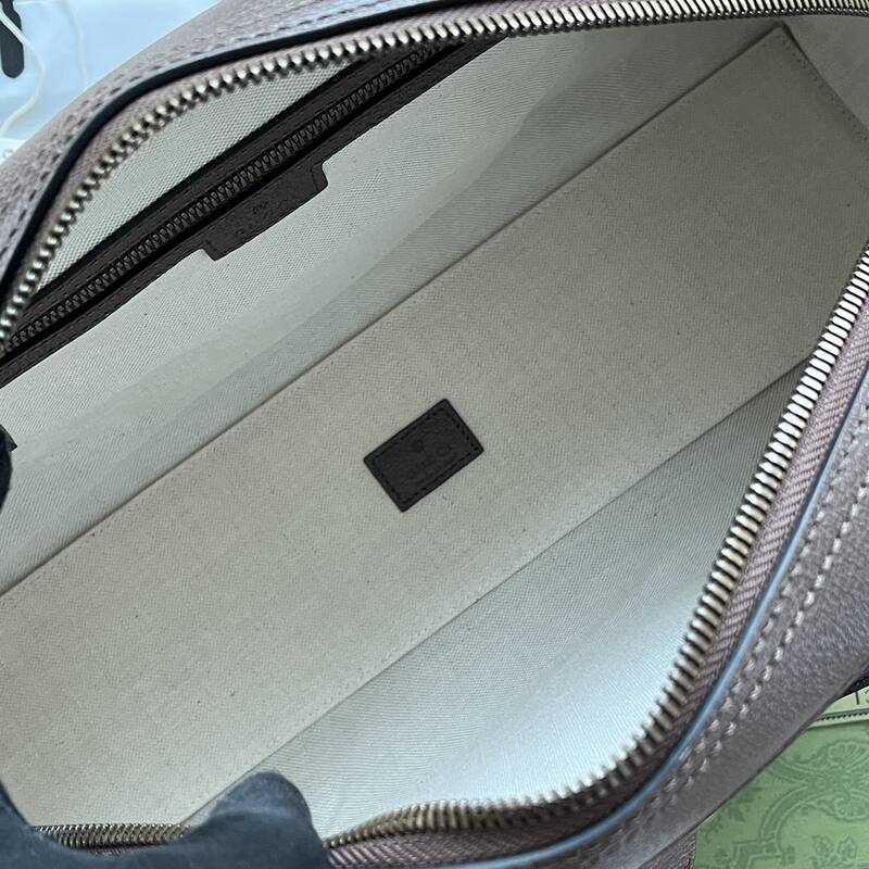 Gucci GG Supreme Ophidia GG Supreme canvas with brown leather and green-red-green web travel — AAA Quality Replica