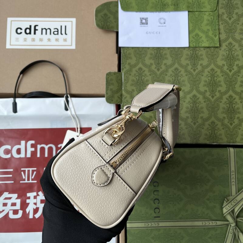 Gucci Beige White GG canvas crossbody — Top Quality Replica