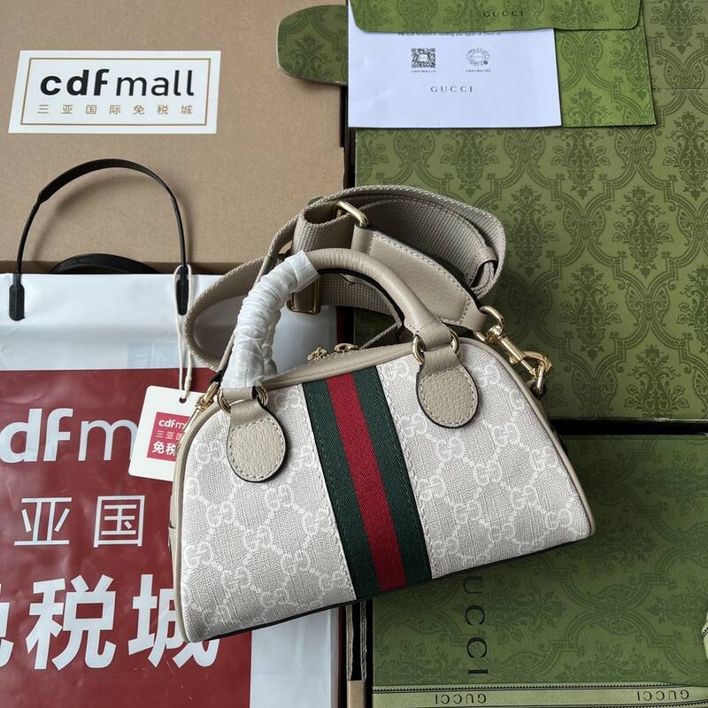 Gucci Beige White GG canvas crossbody — Top Quality Replica