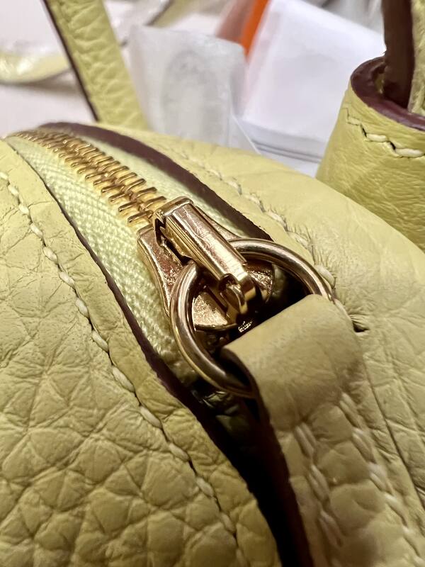 Hermes Lindy Pale Yellow mini crossbody — AAA Quality Replica