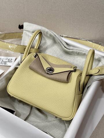 Hermes Lindy Pale yellow mini shoulder Top Quality Replica