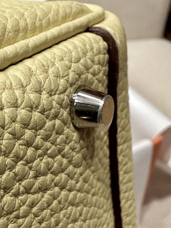 Hermes Lindy Pale yellow mini shoulder — Top Quality Replica