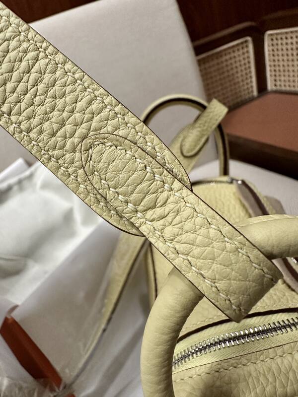 Hermes Lindy Pale yellow mini shoulder — Top Quality Replica