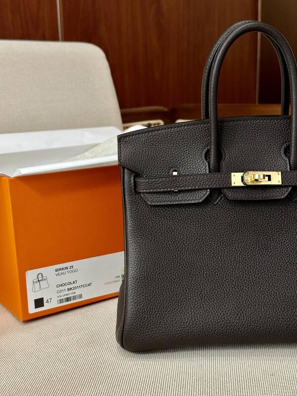 Hermes Birkin 25 Chocolate Togo everyday — 1:1 Replica