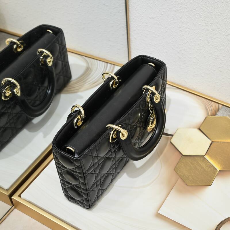 Dior Lady D-Joy Black 26 6 shoulder — 1:1 Replica