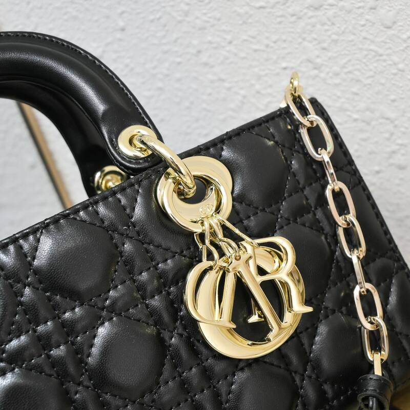 Dior Lady D-Joy Black 26 6 shoulder — 1:1 Replica