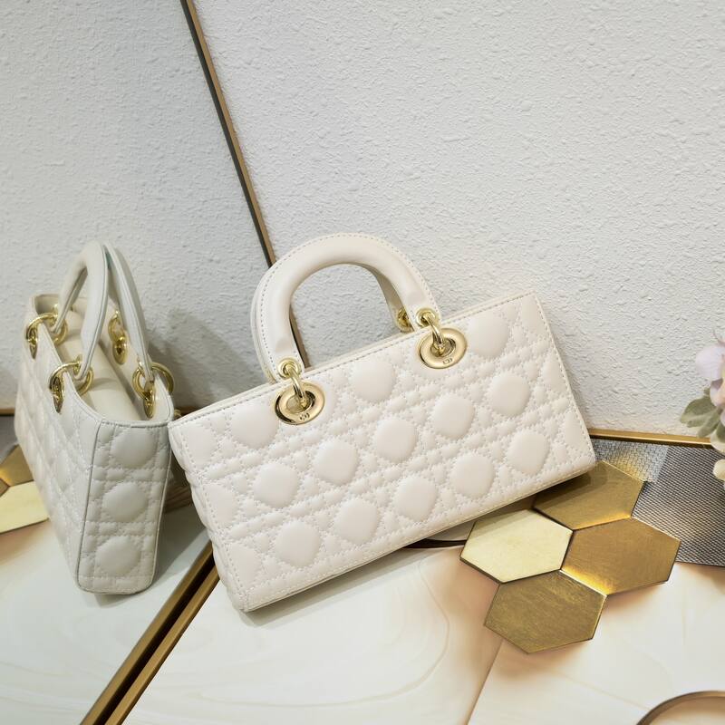 Dior Lady D-Joy White 26 6 shoulder — Premium Replica