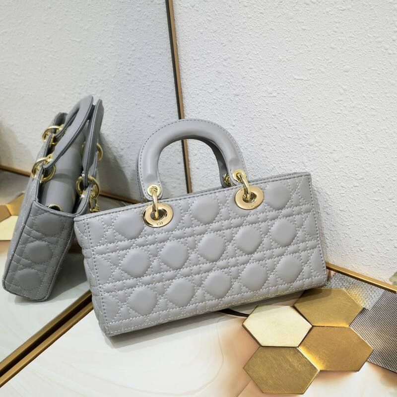Dior Lady D-Joy Gray 26 6 shoulder — 1:1 Replica