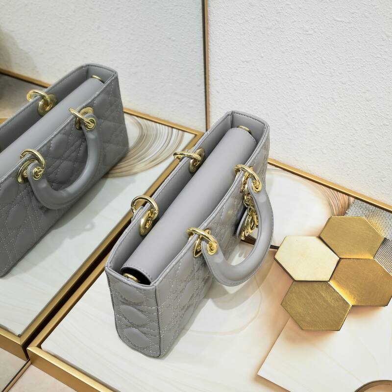 Dior Lady D-Joy Gray 26 6 shoulder — 1:1 Replica