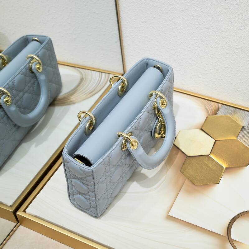 Dior Lady D-Joy Light Blue 26 5 shoulder — Premium Replica