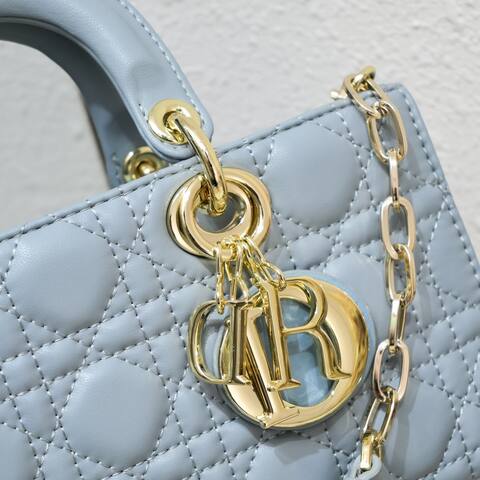 Dior Lady D-Joy Light Blue 26 5 14cm shoulder Premium Replica