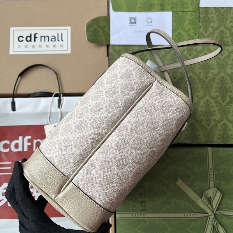 Gucci Beige GG Supreme with green red web stripe tote — AAA Quality Replica
