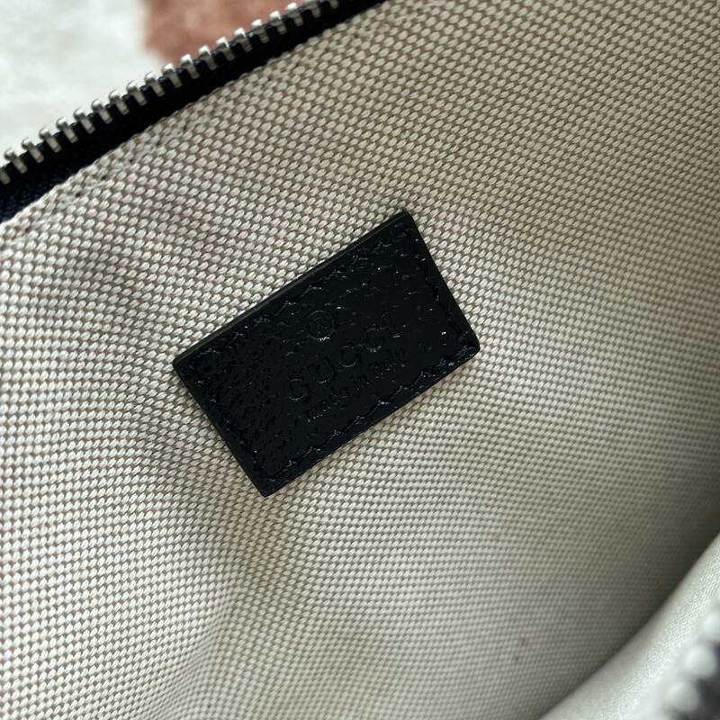 Gucci GG Supreme beige black with red-green web stripe large tote — Top Quality Replica
