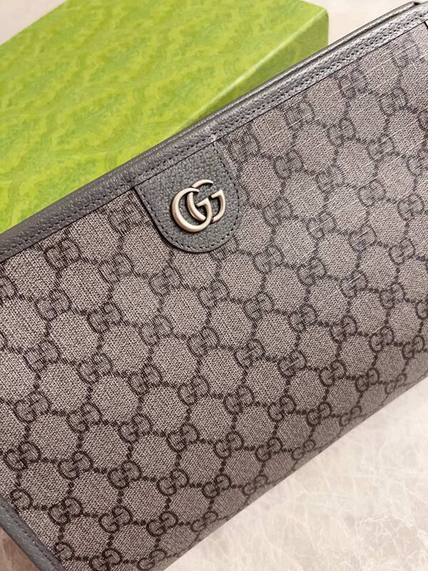 Gucci Ophidia GG Supreme Grey clutch — Top Quality Replica