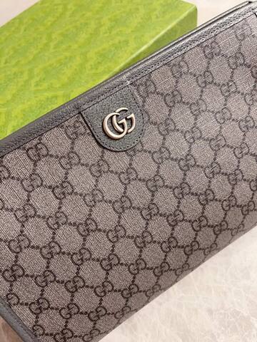 Gucci Ophidia GG Supreme Grey clutch Top Quality Replica