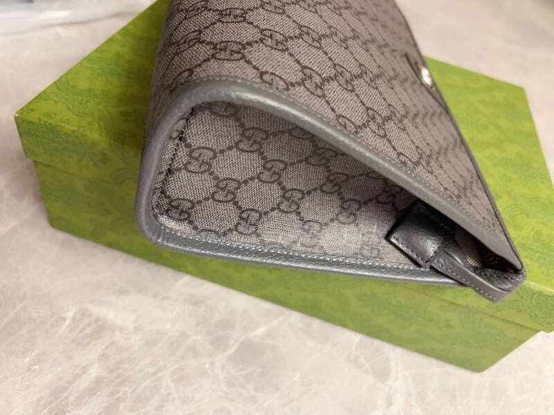 Gucci Ophidia GG Supreme Grey clutch — Top Quality Replica