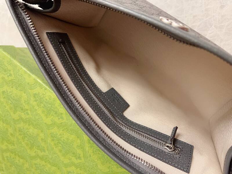 Gucci Ophidia GG Supreme Grey clutch — Top Quality Replica