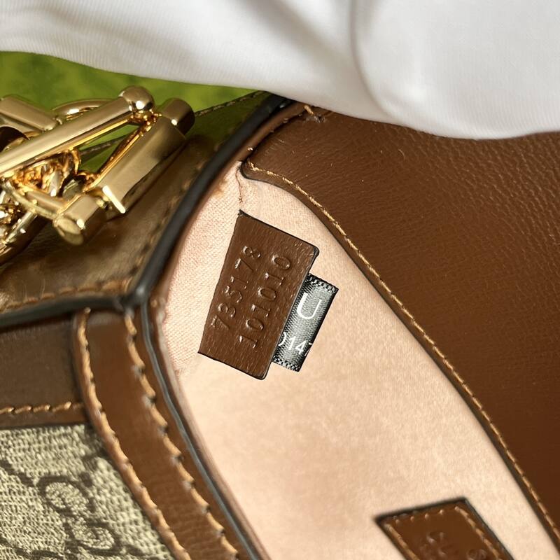 Gucci Horsebit 1955 GG Supreme Beige Ebony with Brown shoulder — 1:1 Replica