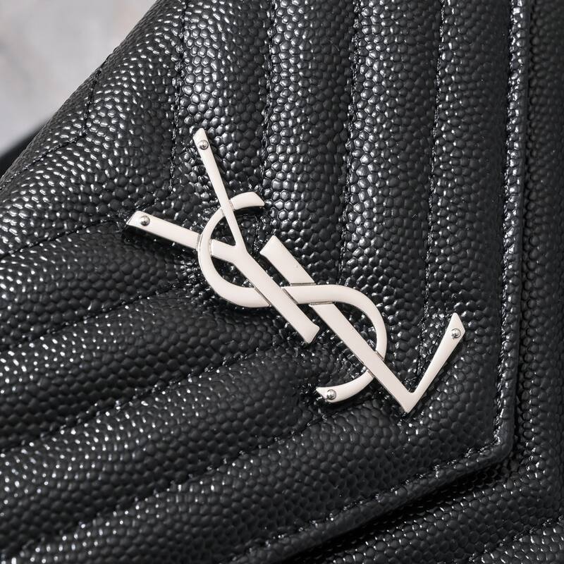 Saint Laurent Monogram Envelope Black 20 17 crossbody — AAA Quality Replica