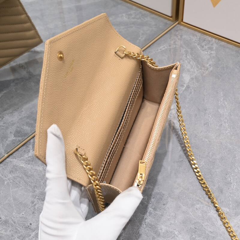Saint Laurent Envelope Beige 20x17x6cm crossbody — AAA Quality Replica