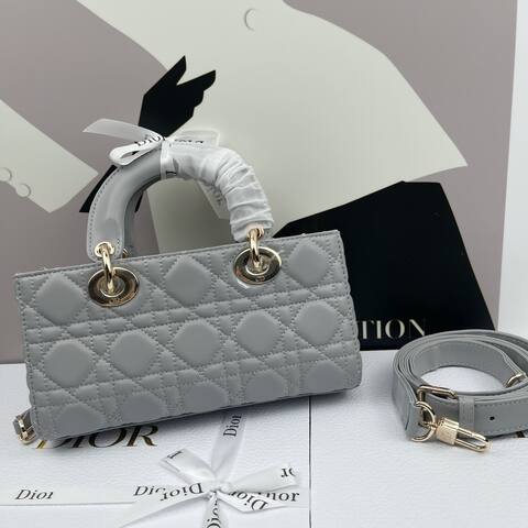 Dior Lady D-Joy Gray 22cm shoulder Premium Replica