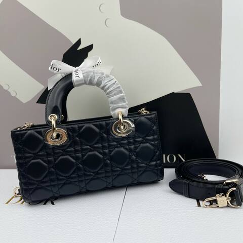 Dior Lady D-Joy Black 22cm shoulder Top Quality Replica