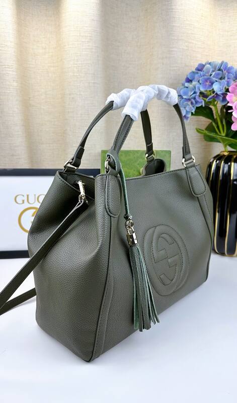 Gucci Soho Olive Green 35x29x16cm tote — Premium Replica