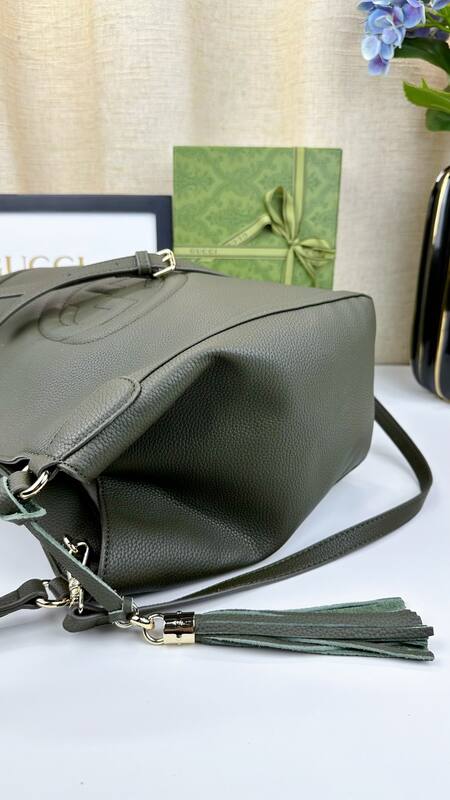 Gucci Soho Olive Green 35x29x16cm tote — Premium Replica