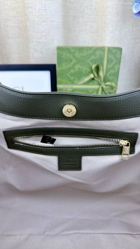 Gucci Soho Olive Green 35x29x16cm tote — Premium Replica
