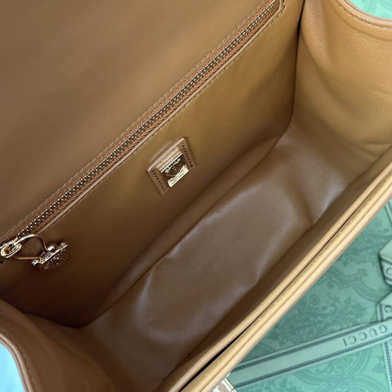 Gucci Tan and brown leather shoulder — AAA Quality Replica