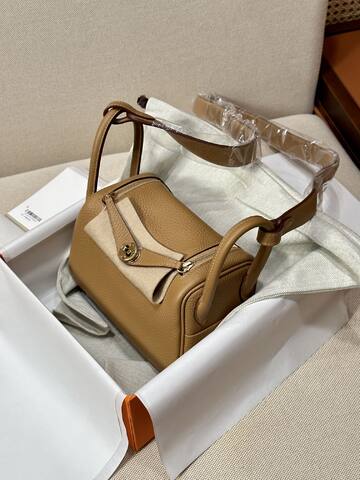 Hermes Lindy Tan mini shoulder 1 1 Replica