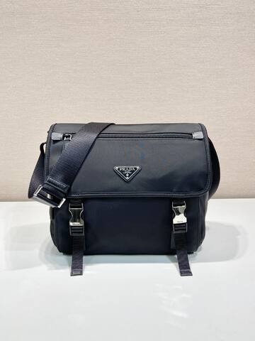 Prada Nylon black 28x22x12cm messenger bag AAA Quality Replica