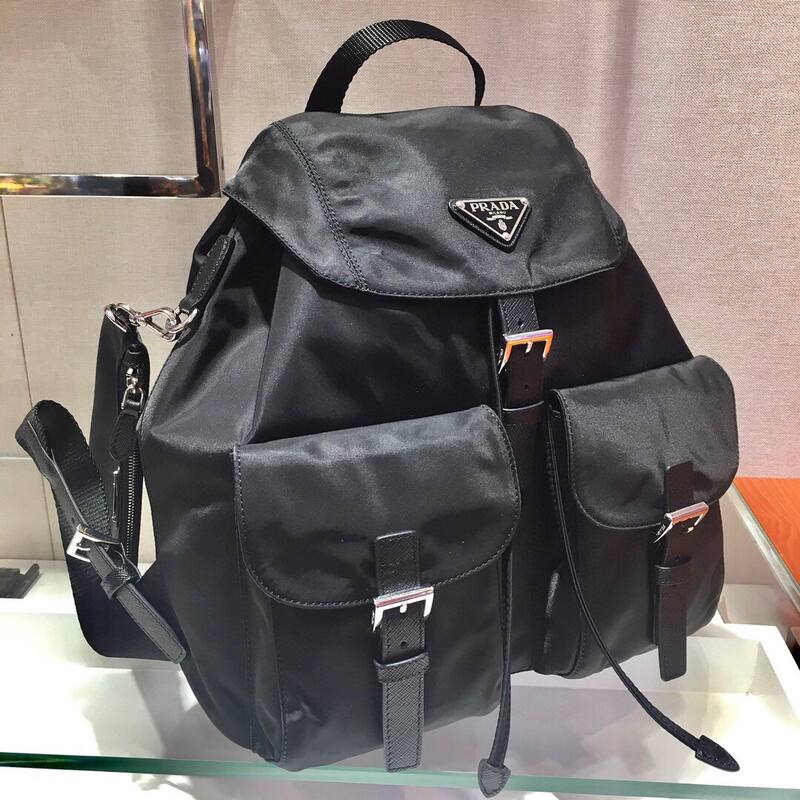 Prada Nylon black 32x30x15cm backpack — 1:1 Replica