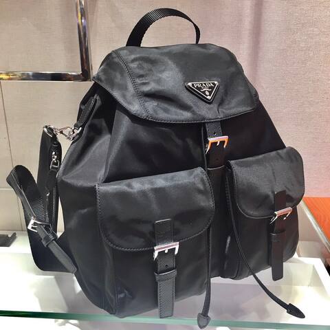 Prada Nylon black 32x30x15cm backpack 1 1 Replica