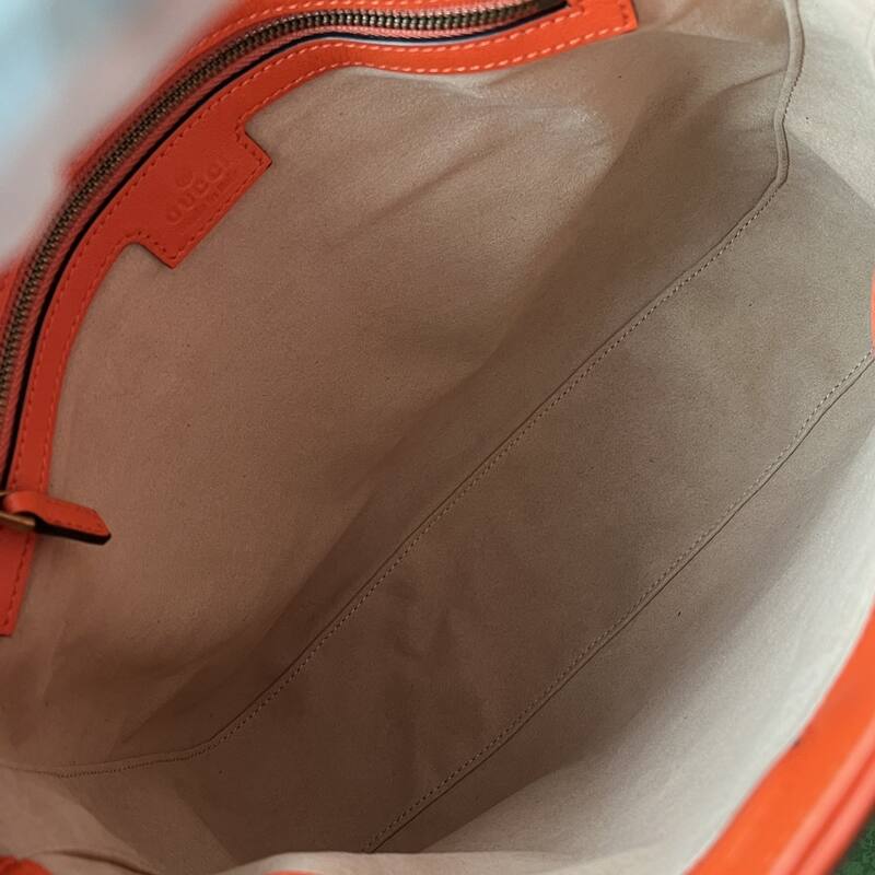 Gucci Orange leather with purple strap shoulder — AAA Quality Replica