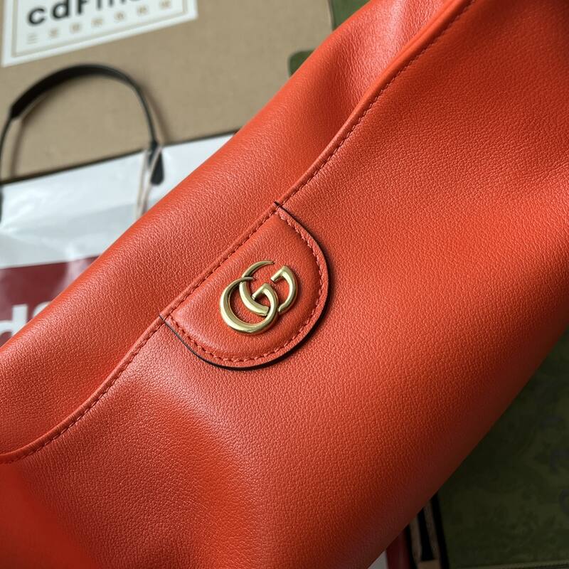 Gucci Orange leather with purple strap shoulder — AAA Quality Replica