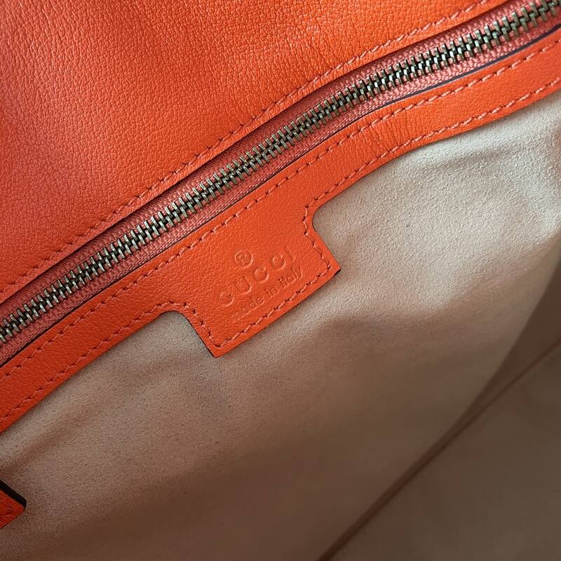 Gucci Orange leather with purple strap shoulder — AAA Quality Replica