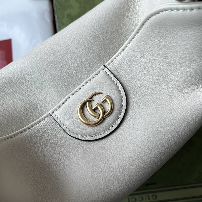 Gucci Bamboo 1947 White leather with red strap shoulder — AAA Quality Replica