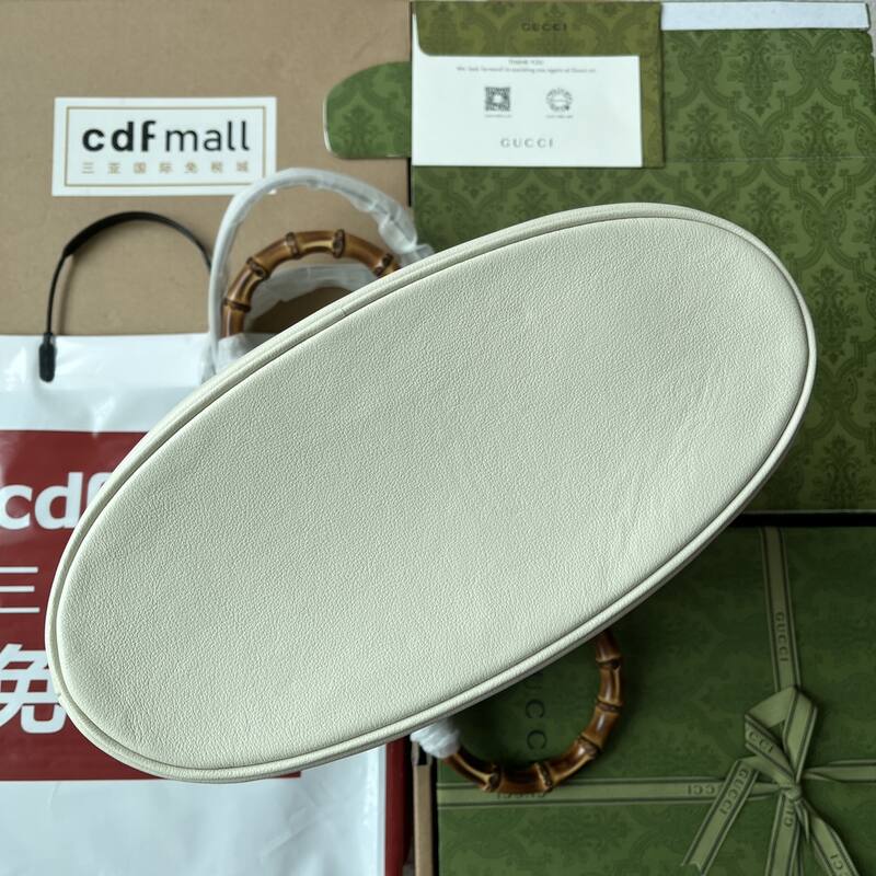 Gucci Diana White leather tote — Top Quality Replica