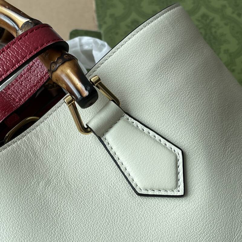 Gucci Diana White leather tote — Top Quality Replica